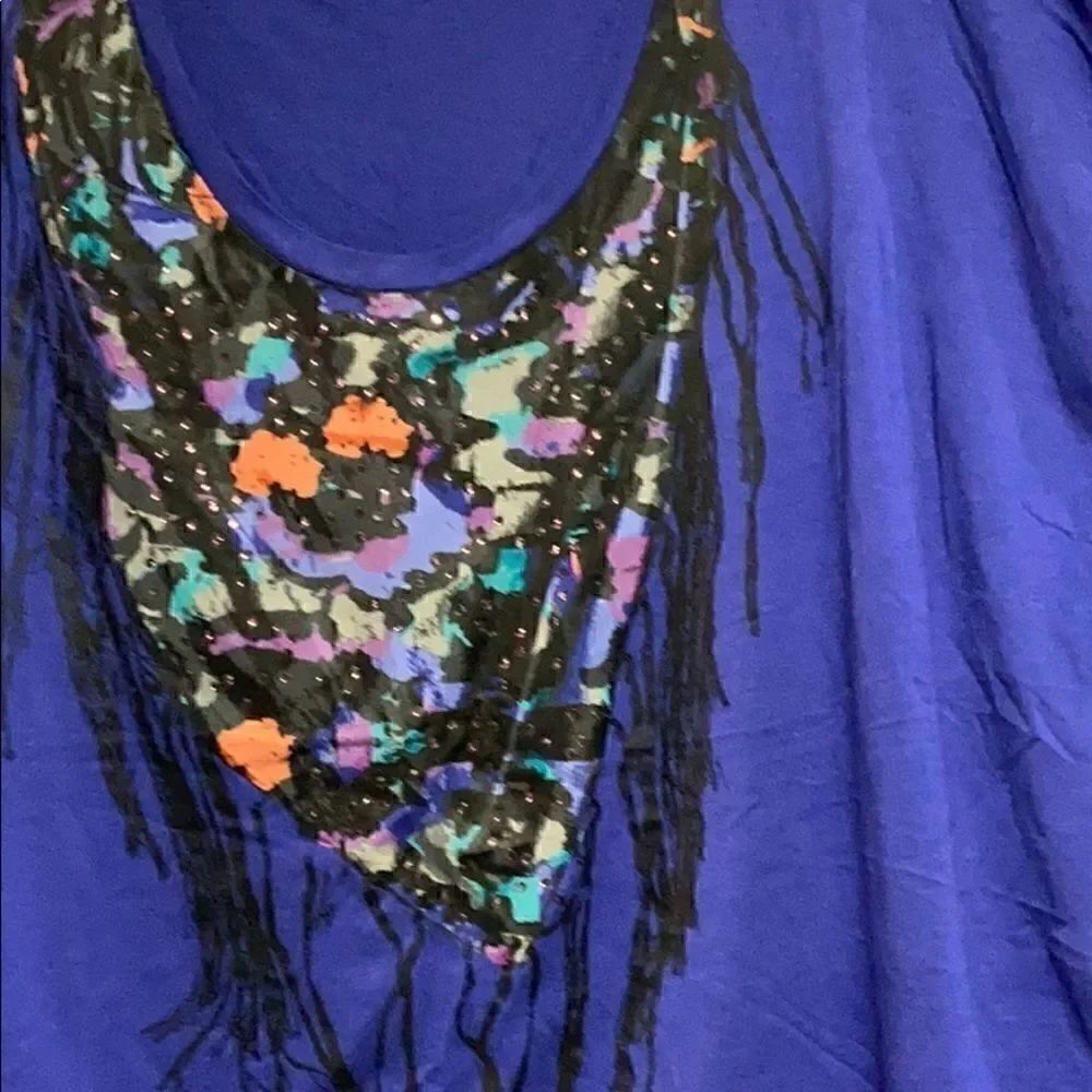 French Connection UkStyle blouse  graphic top 2X - Picture 2 of 4